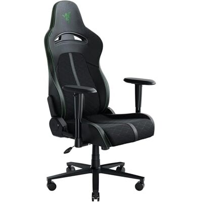 Razer Enki X Silla para juegos con soporte lumbar integrado, silla de escritoriode oficina (cuero sintético multicapa, relleno de espuma, almohadilla para la cabeza, altura ajustable) Verde Razer Enki X Silla para juegos con soporte lumbar integrado, silla de escritoriode oficina (cuero sintético multicapa, relleno de espuma, almohadilla para la cabeza, altura ajustable) Verde