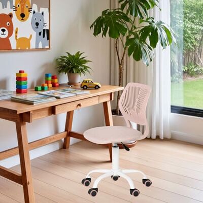FurnitureR Silla Infantil Regulable en Altura para Escritorio, Silla ergonómica con Respaldo y reposabrazos, Silla giratoria con 5 Ruedas, para niños de 3 a 10 años, soporta hasta 100 kg FurnitureR Silla Infantil Regulable en Altura para Escritorio, Silla ergonómica con Respaldo y reposabrazos, Silla giratoria con 5 Ruedas, para niños de 3 a 10 años, soporta hasta 100 kg