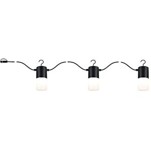 Paulmann Cadena de luces LED Plug & Shine Tubs IP44 3x2W 3x160lm regulable antracita aluminio 3000K E14 incl. fuente de luz intercambiable Paulmann Cadena de luces LED Plug & Shine Tubs IP44 3x2W 3x160lm regulable antracita aluminio 3000K E14 incl. fuente de luz intercambiable