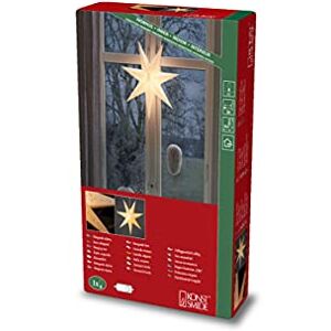 Konstsmide Luces navideñas tradicionales de papel de estrella, blanco con bordado blanco, para uso en interiores (IP20), soporte para lámpara E14, cable blanco con interruptor de encendido Konstsmide Luces navideñas tradicionales de papel de estrella, blanco con bordado blanco, para uso en interiores (IP20), soporte para lámpara E14, cable blanco con interruptor de encendido