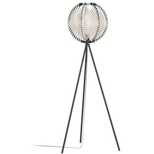 Eglo Waverton Lámpara de pie de tres patas, de madera en color negro y tela en beige, con trípode y casquillo E27 Eglo Waverton Lámpara de pie de tres patas, de madera en color negro y tela en beige, con trípode y casquillo E27