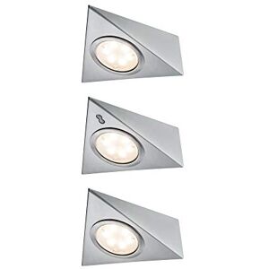 Paulmann Luminaria para muebles LED con sensor de prox., cuad., incl. 3x2,8 W lámpara armario, acero mate, metal, cristal, lámpara cocina 2700 K Paulmann Luminaria para muebles LED con sensor de prox., cuad., incl. 3x2,8 W lámpara armario, acero mate, metal, cristal, lámpara cocina 2700 K