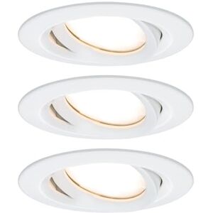 Paulmann Luminaria empotrable LED Nova Plus, set de 3, red., orientable, 3x6,8 W IP65 reg., foco empotrable, blanco mate, Spot, aluminio 2700 K Paulmann Luminaria empotrable LED Nova Plus, set de 3, red., orientable, 3x6,8 W IP65 reg., foco empotrable, blanco mate, Spot, aluminio 2700 K