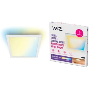 WiZ Lámpara de techo Plafón Blanco 36 W luz blanca cálida a fria, marco blanco cuadrado, Wi-Fi Bluetooth, con tecnología SpaceSense y compatible con Alexa y Google Home WiZ Lámpara de techo Plafón Blanco 36 W luz blanca cálida a fria, marco blanco cuadrado, Wi-Fi Bluetooth, con tecnología SpaceSense y compatible con Alexa y Google Home