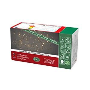 Konstsmide Luces de Navidad para Interiores LED de Alambre Desnudo/Cadena de luz de Alambre de Pin/Uso en Interiores (IP20)/50 diodos Blancos ámbar/Transformador Interior de 3 V/Luces de Cadena de Konstsmide Luces de Navidad para Interiores LED de Alambre Desnudo/Cadena de luz de Alambre de Pin/Uso en Interiores (IP20)/50 diodos Blancos ámbar/Transformador Interior de 3 V/Luces de Cadena de