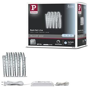 Paulmann 705.86 Juego básico Function MaxLED 1000 1,5 m blanco diurno 17 W 230/24 V 36 VA plata Tira de luz LED, cinta de luz, tubo luminoso Paulmann 705.86 Juego básico Function MaxLED 1000 1,5 m blanco diurno 17 W 230/24 V 36 VA plata Tira de luz LED, cinta de luz, tubo luminoso