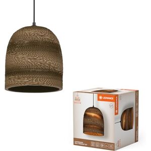 LEDVANCE Decor Cardboard Ball Bell marrón de cartón ondulado, E27, 260 mm de diámetro, pantalla de material reciclado, sostenible gracias a una fuente de luz reemplazable, fácil de instalar LEDVANCE Decor Cardboard Ball Bell marrón de cartón ondulado, E27, 260 mm de diámetro, pantalla de material reciclado, sostenible gracias a una fuente de luz reemplazable, fácil de instalar