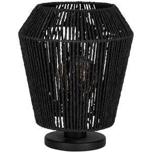 Eglo Persley Lámpara de mesita de noche para salón, habitación, decoración de dormitorio, metal y papel trenzado, lámpara de salón con interruptor, certificado FSC, casquillo E27 Eglo Persley Lámpara de mesita de noche para salón, habitación, decoración de dormitorio, metal y papel trenzado, lámpara de salón con interruptor, certificado FSC, casquillo E27