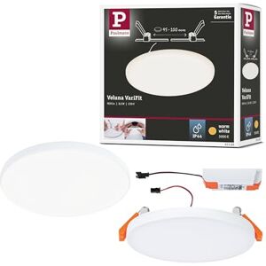 Paulmann Panel LED, luminaria empotrable Veluna VariFit IP44, 125 mm, redondo, incl. 1x8,5 W, luminaria de techo, satinado, plástico 3000 K Paulmann Panel LED, luminaria empotrable Veluna VariFit IP44, 125 mm, redondo, incl. 1x8,5 W, luminaria de techo, satinado, plástico 3000 K