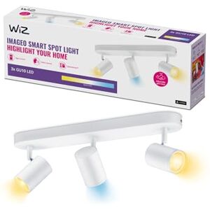 WiZ – Lámpara inteligente Imageo, 3 Focos LED Inteligentes, Luz Blanca de Cálida a Fría, con tecnología SpaceSense y compatible con Alexa y Google Home, Color Blanco WiZ – Lámpara inteligente Imageo, 3 Focos LED Inteligentes, Luz Blanca de Cálida a Fría, con tecnología SpaceSense y compatible con Alexa y Google Home, Color Blanco