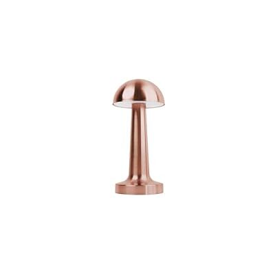 PRENDELUZ Lámpara LED baja redonda recargable oro rosa luz regulable CCT (1500K/3000K/6000K) 2W activación táctil 1200mAh USB-C 22x10 cm luz auxiliar PRENDELUZ Lámpara LED baja redonda recargable oro rosa luz regulable CCT (1500K/3000K/6000K) 2W activación táctil 1200mAh USB-C 22x10 cm luz auxiliar