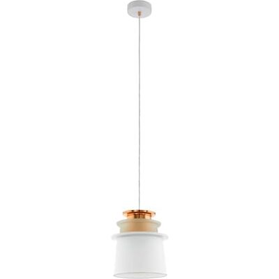 Eglo SCAZON Lámpara de techo, acero, 60 W, blanco, cobre Eglo SCAZON Lámpara de techo, acero, 60 W, blanco, cobre