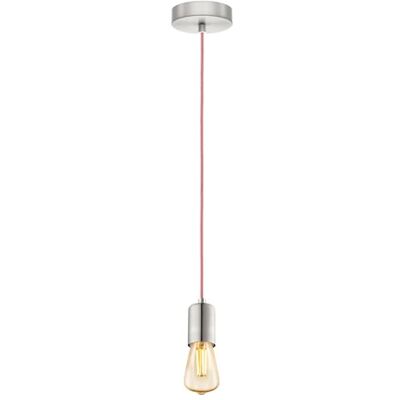 Eglo Lámpara colgante Yorth, lámpara de suspensión para mesa de comedor, acero en níquel mate, casquillo E27 Eglo Lámpara colgante Yorth, lámpara de suspensión para mesa de comedor, acero en níquel mate, casquillo E27