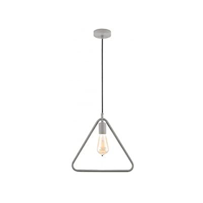 GTV GIJA 2751 Lámpara de techo triangular AC220-240 V, 50/60 Hz, 1 x E27 máx. 40 W IP20 38 cm x 10 cm, color gris GTV GIJA 2751 Lámpara de techo triangular AC220-240 V, 50/60 Hz, 1 x E27 máx. 40 W IP20 38 cm x 10 cm, color gris