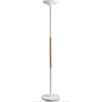 Unilux Lámpara de pie LED Pryska con variación de la intensidad luminosa, blanco con madera Unilux Lámpara de pie LED Pryska con variación de la intensidad luminosa, blanco con madera