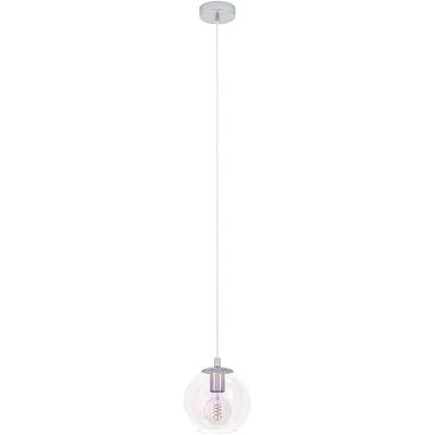 Eglo Ariscani 2 Lámpara de techo, 1 foco, lámpara colgante iridiscente, mesa de comedor multicolor, metal cromado y cristal, E27, diámetro de 20 cm Eglo Ariscani 2 Lámpara de techo, 1 foco, lámpara colgante iridiscente, mesa de comedor multicolor, metal cromado y cristal, E27, diámetro de 20 cm