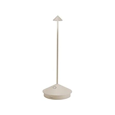 Zafferano , Lámpara Pina Pro, Lámpara de Mesa Recargable e Inalámbrica con Control Táctil, Adecuada para Interior y Exterior, Atenuador, 2700 K, Altura 29 cm, Color Arena Zafferano , Lámpara Pina Pro, Lámpara de Mesa Recargable e Inalámbrica con Control Táctil, Adecuada para Interior y Exterior, Atenuador, 2700 K, Altura 29 cm, Color Arena