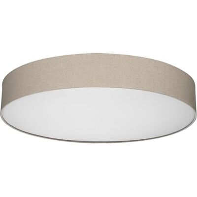 REV Lámpara de techo LED Lampada da soffitto per camera da letto, soggiorno e cucina rotonda 70 cm con paralume in tessuto in stile vintage, tortora REV Lámpara de techo LED Lampada da soffitto per camera da letto, soggiorno e cucina rotonda 70 cm con paralume in tessuto in stile vintage, tortora