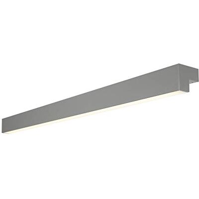 SLV luminaria de superficie de pared y techo L-LINE 120 LED/Iluminación de interior de techo y pared, proyector de techo / IP44 3000K 18,5 W 1650lm gris 120 grados SLV luminaria de superficie de pared y techo L-LINE 120 LED/Iluminación de interior de techo y pared, proyector de techo / IP44 3000K 18,5 W 1650lm gris 120 grados