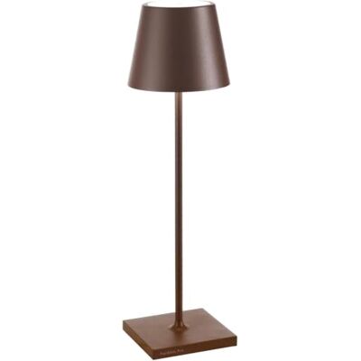 Zafferano , Poldina Pro, Lámpara de Mesa Recargable e Inalámbrica con Control Táctil, También Adecuada como Lámpara de Exterior, Atenuador, 2200-3000 K, Altura 38 cm, Color Corten Zafferano , Poldina Pro, Lámpara de Mesa Recargable e Inalámbrica con Control Táctil, También Adecuada como Lámpara de Exterior, Atenuador, 2200-3000 K, Altura 38 cm, Color Corten
