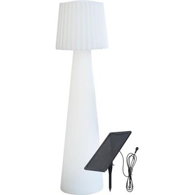 Lumisky Lámpara de pie solar LED con pantalla ondulada multicolor regulable H10cm con mando a distancia Lumisky Lámpara de pie solar LED con pantalla ondulada multicolor regulable H10cm con mando a distancia
