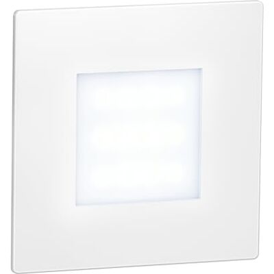 ledscom.de Lámpara LED para escaleras/plafón empotrado FEX para interiores y exteriores, angular, 85 x 85mm, blanco frío ledscom.de Lámpara LED para escaleras/plafón empotrado FEX para interiores y exteriores, angular, 85 x 85mm, blanco frío