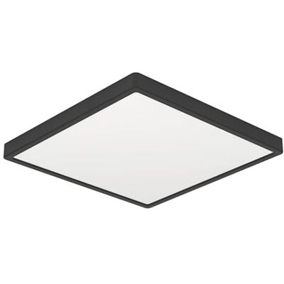 Eglo Fueva 6 Lámpara de techo LED cuadrada, de superficie, de plástico, en blanco y negro, color luz blanco cálido o blanco frío, 39 x 39 cm Eglo Fueva 6 Lámpara de techo LED cuadrada, de superficie, de plástico, en blanco y negro, color luz blanco cálido o blanco frío, 39 x 39 cm