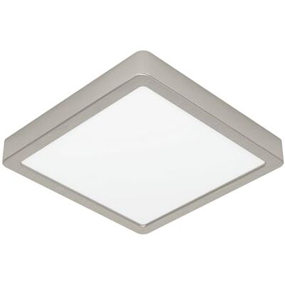 Eglo Fueva 6 Lámpara de techo LED, cuadrada, lámpara de superficie de metal plateado y plástico blanco, iluminación de techo blanco cálido y blanco frío, 22 x 22 cm Eglo Fueva 6 Lámpara de techo LED, cuadrada, lámpara de superficie de metal plateado y plástico blanco, iluminación de techo blanco cálido y blanco frío, 22 x 22 cm