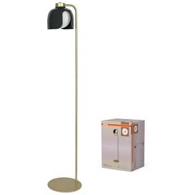 OSRAM Lámpara de pie DECOR Corolle, Metal Negro Vidrio, Versión E27, 270mm, Cable textil, Estilo retro OSRAM Lámpara de pie DECOR Corolle, Metal Negro Vidrio, Versión E27, 270mm, Cable textil, Estilo retro