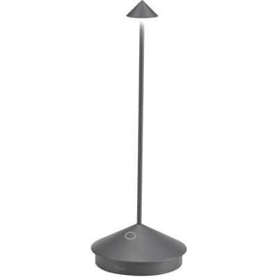Zafferano , Pina, Lámpara de Mesa Recargable e Inalámbrica con Control Táctil, Adecuada como Lámpara de Exterior, Atenuador, 2200-3000 K, Altura 29 cm, Color Gris Oscuro Zafferano , Pina, Lámpara de Mesa Recargable e Inalámbrica con Control Táctil, Adecuada como Lámpara de Exterior, Atenuador, 2200-3000 K, Altura 29 cm, Color Gris Oscuro