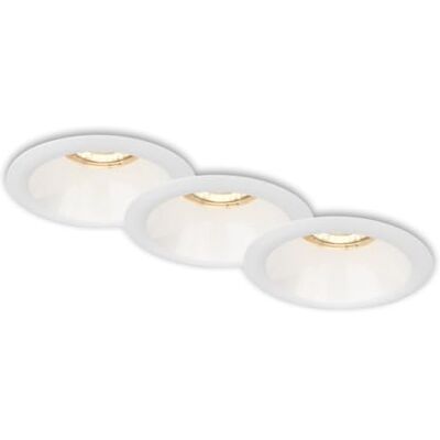 Briloner Juego de 3 Focos Empotrables GU10, Portalámparas, Blanco, 95x61 mm Briloner Juego de 3 Focos Empotrables GU10, Portalámparas, Blanco, 95x61 mm