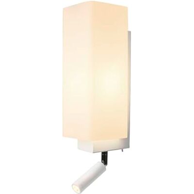 SLV luminaria de superficie de pared QUADRASS SPOT/Iluminación de pared de interior, proyector de pared / E27 3000K 2 W 200lm blanco 25 grados SLV luminaria de superficie de pared QUADRASS SPOT/Iluminación de pared de interior, proyector de pared / E27 3000K 2 W 200lm blanco 25 grados