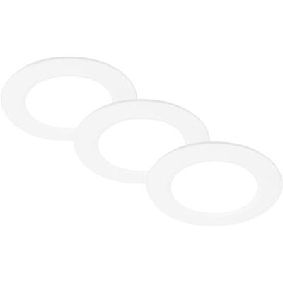 Briloner Juego de 3 focos empotrables LED 230V, focos LED baño IP44, focos de techo, focos LED, focos de techo planos, color de luz regulable, blanco Briloner Juego de 3 focos empotrables LED 230V, focos LED baño IP44, focos de techo, focos LED, focos de techo planos, color de luz regulable, blanco