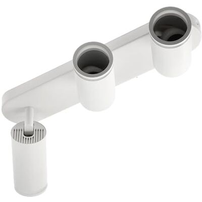GTV Lámpara de techo SOLIS orientable 3 x GU10 Foco de techo 3 llamas blanco, lámpara de techo giratoria, foco de techo para cocina, dormitorio, salón (sin bombilla) GTV Lámpara de techo SOLIS orientable 3 x GU10 Foco de techo 3 llamas blanco, lámpara de techo giratoria, foco de techo para cocina, dormitorio, salón (sin bombilla)