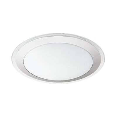 Eglo Competa 1, Lámpara de techo LED, 1 foco, acero y plástico, 33,5 cm de Diámetro, color plateado y blanco Eglo Competa 1, Lámpara de techo LED, 1 foco, acero y plástico, 33,5 cm de Diámetro, color plateado y blanco