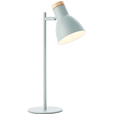 Brilliant Soft Interieur Lámpara de mesa – Lámpara de mesa decorativa con interruptor intermedio con cabeza giratoria de metal y madera, en verde mate – 47 cm de altura Brilliant Soft Interieur Lámpara de mesa – Lámpara de mesa decorativa con interruptor intermedio con cabeza giratoria de metal y madera, en verde mate – 47 cm de altura