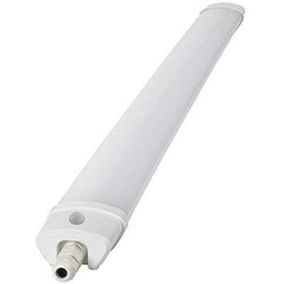 Gefom Regulación estanca IP65 LED integrada con detector, 60 cm, 18 W, 1620 lm, conexión de coche blanca Gefom Regulación estanca IP65 LED integrada con detector, 60 cm, 18 W, 1620 lm, conexión de coche blanca