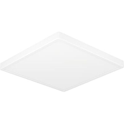 Eglo Fueva 6 Lámpara de techo LED cuadrada para baño, de plástico, en blanco y negro, color de luz blanco cálido o blanco frío, IP44, 22 x 22 cm Eglo Fueva 6 Lámpara de techo LED cuadrada para baño, de plástico, en blanco y negro, color de luz blanco cálido o blanco frío, IP44, 22 x 22 cm