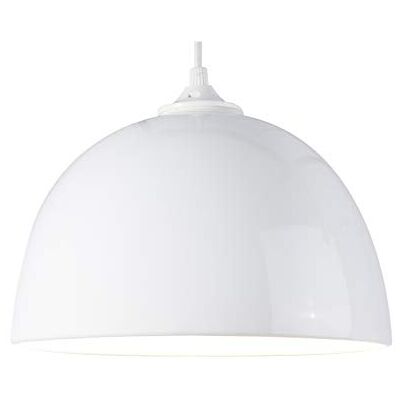 LUSSIOL Lámpara colgante de cerámica, 60 W, color blanco, diámetro 25 x altura 16 cm LUSSIOL Lámpara colgante de cerámica, 60 W, color blanco, diámetro 25 x altura 16 cm