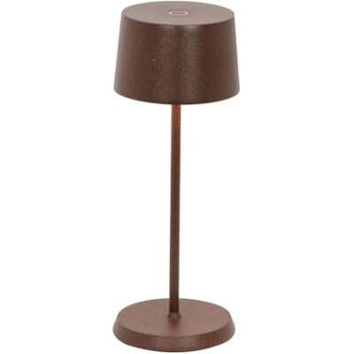 Zafferano , Olivia Micro Lamp, Lámpara de Mesa Portátil y Recargable con Control Táctil, para Salón y Exterior, Atenuador, 2200-3000 K, Altura 20 cm, Color Corten Zafferano , Olivia Micro Lamp, Lámpara de Mesa Portátil y Recargable con Control Táctil, para Salón y Exterior, Atenuador, 2200-3000 K, Altura 20 cm, Color Corten