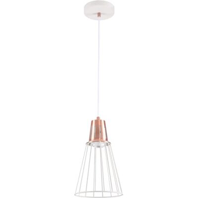 GTV Lámpara de techo KALIOPE, 8235, AC220-240 V, 50/60 Hz, 1*E27, máx. 40 W, IP20, diámetro 18 cm, blanco y plateado GTV Lámpara de techo KALIOPE, 8235, AC220-240 V, 50/60 Hz, 1*E27, máx. 40 W, IP20, diámetro 18 cm, blanco y plateado