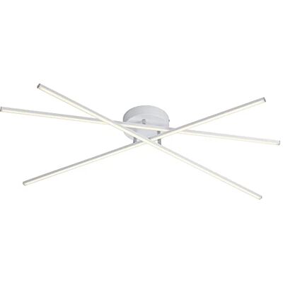 TRIO Lighting Plafón decorativo moderno Tiriac, LED integrado 80% ahorro de energía, Material Metal, Color Blanco mate TRIO Lighting Plafón decorativo moderno Tiriac, LED integrado 80% ahorro de energía, Material Metal, Color Blanco mate