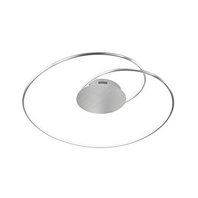 WOFI Lámpara de interior para salón, lámpara de techo, lámpara, metal, aluminio, regulador de intensidad, plástico moderno de 31 W, cepillado WOFI Lámpara de interior para salón, lámpara de techo, lámpara, metal, aluminio, regulador de intensidad, plástico moderno de 31 W, cepillado
