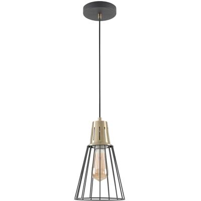 GTV Lámpara de techo KALIOPE, 8068, AC220-240V, 50/60Hz, 1*E27, máx. 40 W, IP20, diámetro 18 cm, negro y dorado GTV Lámpara de techo KALIOPE, 8068, AC220-240V, 50/60Hz, 1*E27, máx. 40 W, IP20, diámetro 18 cm, negro y dorado