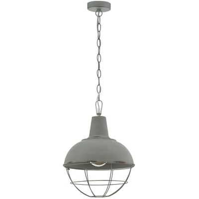 Eglo Lámpara colgante Cannington 1, 1 luz, estilo industrial, vintage, retro, acero gris pátina, para comedor o salón, casquillo E27 Eglo Lámpara colgante Cannington 1, 1 luz, estilo industrial, vintage, retro, acero gris pátina, para comedor o salón, casquillo E27