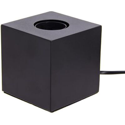 Xanlite Cube table lamp in black metal, E27 base compatible, IP20, 60W max wattage Xanlite Cube table lamp in black metal, E27 base compatible, IP20, 60W max wattage