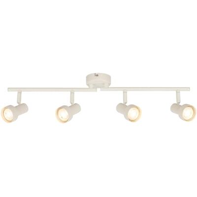 Briloner Foco interior techo orientable, casquillo GU10, max 9 W, plafon, focos techo, lampara de cocina, lamparas salon, lamparas de dormitorio, cocina, 60,5 cm, blanco antiguo Briloner Foco interior techo orientable, casquillo GU10, max 9 W, plafon, focos techo, lampara de cocina, lamparas salon, lamparas de dormitorio, cocina, 60,5 cm, blanco antiguo