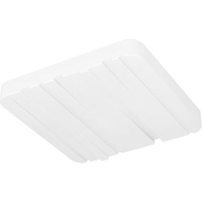 Eglo LED lámpara de techo Ferentino, luminaria cuadrada con decoración, panel LED de plástico y metal en blanco, iluminación de techo blanco cálido, 28 x 28 cm Eglo LED lámpara de techo Ferentino, luminaria cuadrada con decoración, panel LED de plástico y metal en blanco, iluminación de techo blanco cálido, 28 x 28 cm