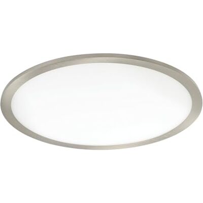 Eglo LED foco empotrable Fueva Flex, foco LED para taladros universales de aluminio níquel mate, superficie iluminada de plástico en blanco, luz empotrada plana, blanco neutro, diámetro 22,5cm Eglo LED foco empotrable Fueva Flex, foco LED para taladros universales de aluminio níquel mate, superficie iluminada de plástico en blanco, luz empotrada plana, blanco neutro, diámetro 22,5cm