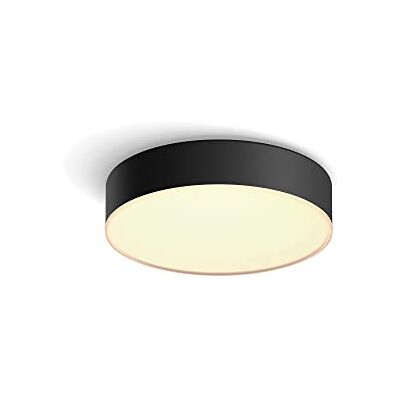 Philips – Lámpara inteligente, Hue Enrave S, Lámpara de Techo LED Inteligente, Luz Blanca de Cálida a Fría, Compatible con Alexa y Google Home, Color Negro Philips – Lámpara inteligente, Hue Enrave S, Lámpara de Techo LED Inteligente, Luz Blanca de Cálida a Fría, Compatible con Alexa y Google Home, Color Negro